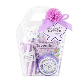 Sun Herbs Bath Gift No.04 Lavender (Soap, Bath Fizz, Bath Confetti Bag, Petit Pla, Gift, Petit Gift)