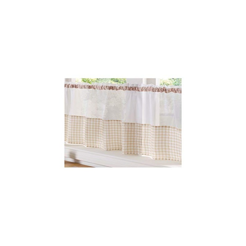 Alan Symonds Gingham Slot Top Voile Cafe Curtain Panel (59"
