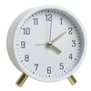Table Clock Non-Ticking, Small Kids Alarm Clock Battery Operated Desk