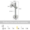 Handrail Holder Stainless Steel Adjustable Handrail Bracket, Pack of 2