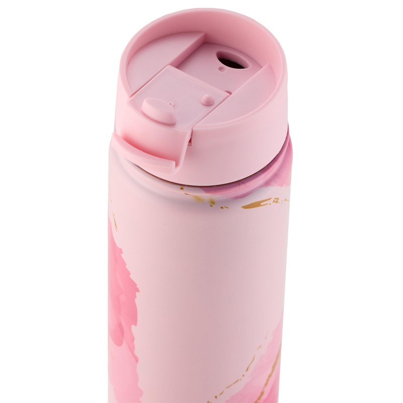 fitvia Pink Power Thermos Flask with Tea Strainer for Cool