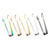 KICHOUSE 5pcs Stainless Steel Ice Tongs Multi-Purpose Dessert Tongs for Sugar Cubes Ice Cubes and More for Parties Weddings and Daily Use