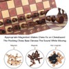 Luoyer 3-in-1 Chess Backgammon Checkers Set 11 inch Wooden Chess