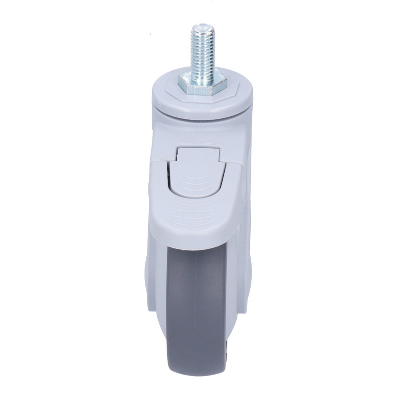 4in Caster M12 Thread Stem Silent Universal Wheel with Brake