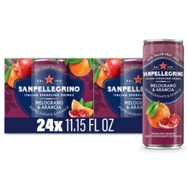 Sanpellegrino Italian Sparkling Drink Melograno And Arancia, Sparkling Orange And Pomegranate Beverage, 24 Pack Of Cans