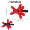 Shimmeroo 4Pcs Cute Fun Hair Clips,Plush Angry Decora Hair Clips