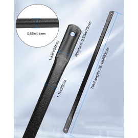 2 Pcs 90cm/35.4inch Bronze Garden Swing Replacement Bars for Safely Connecting The Swing Seat to The Frame, Metal Elliptical/Rectangular Bars