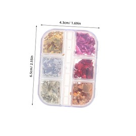 Outanaya Nail Charming Gold Foil Paper 2 Packs Holographic Nail Art Flakes Foil Craft Glitter