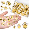 HADDIY Tiny Craft Bees,50 Pcs Small Plastic Resin Bumble Bee
