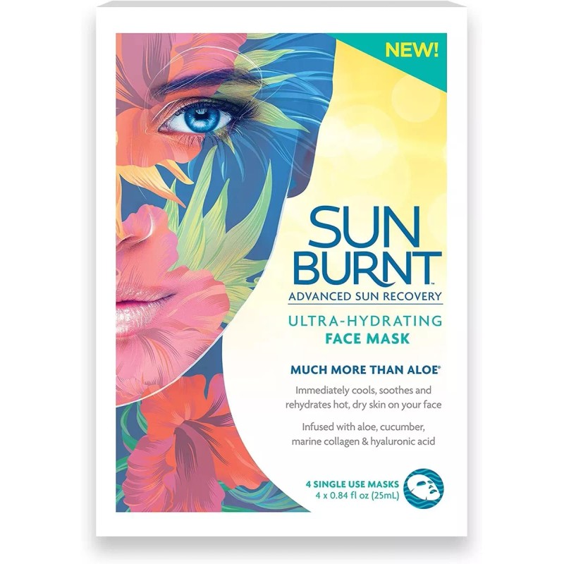 Sunburnt Ultra-hydrating Face Sheet Mask (4 Single Use Masks