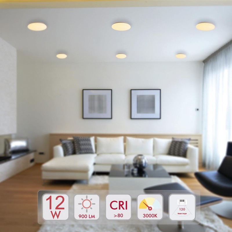 TEKLED® Moonlight Flush Ceiling Light | Non-Yellowing PMMA Cover |