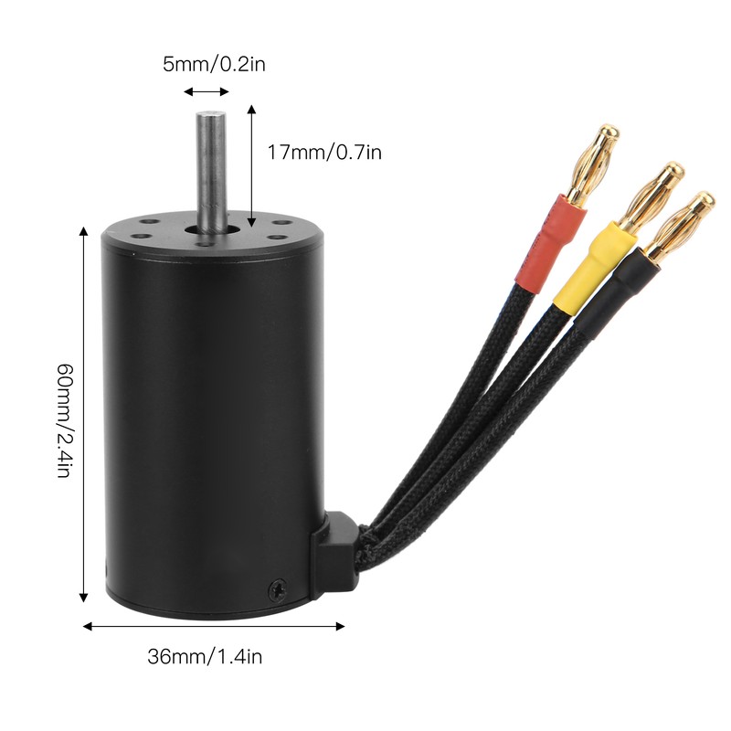 Waterproof 3660 3800KV Brushless Motor 80A Brushless ESC Heatsink Combo