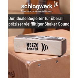 Schlagwerk SK35 Mezzo Shaker - Vielseitiger Percussion Shaker aus Holz - ausgewogener, intensiver Klang für Einsteiger und Profis mit Rhythmus im Blut - Made in Germany