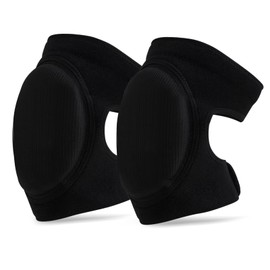 Dunkwckore Knee Pads, 1 Pair 20 mm Thick EVA Foam Padding Black Adjustable Knee Pads Working, Knee Pads for Men/Women, Knee Pads for Volleyball, Dance, Gardening, Snowboarding