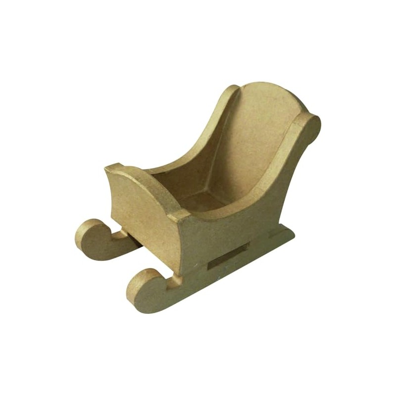 Décopatch - Ref NO001O - Sleigh - Papier Maché Object
