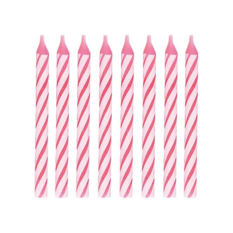 Mayflower Products 24CT PINK SPIRAL CANDLE