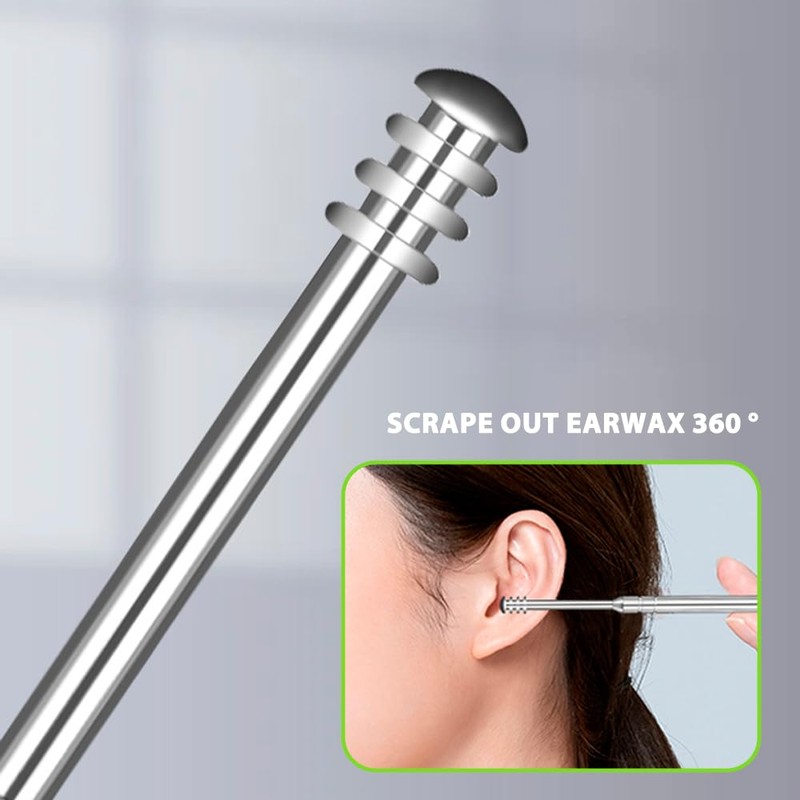 Ram® 10 Pieces Ear Wax Removal Kit Stainless Steel Professional