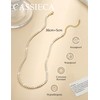CASSIECA Chain Women's Silver/Gold Tennis Necklace Zirconia Necklace Adjustable Stackable