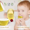 100 Pcs Gold Cupcake Cases, Metallic Foil Lined Muffin Wraps