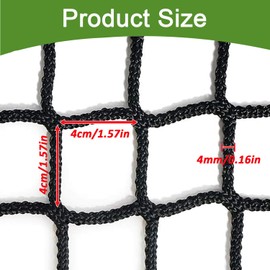 BERADNET Child Safety Net Protection Rope Net Safety Netting for Stairs Railing Balcony Cat Net Knotless Polyester Playground Safety Net Fence Net Black(1.5X2m)