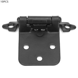 Pack of 10 Steel American Self-Closing Spring Cabinet Hinge Cold Rolled Steel for Cabinet Door Home Accessories Furniture Improvement Accessories (Black) Spring