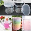 20 Pack 4oz Empty Clear Slime Containers,Round Plastic Cosmetic Jars