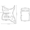 Domofa Bamboo SSH Strat Electrick Guitar Pickguard Backplate Set for
