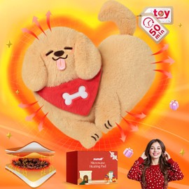 Mewaii Lovely Corgi Plush Microwavable Stuffed Animals, Unscented 0.9 lbs Volcanic Rock Heatable Heating Pad 50-Minute Lasting Warmth Perfect for Period Cramps Menstruation Stress Relief Gifts Girls Women