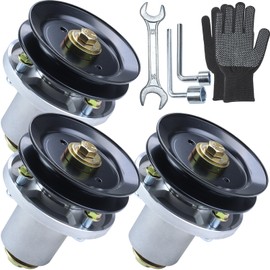 GUSUHAWK 3 Pack 601804 Spindle Assembly with 604665 Pulley Replaces Hustler 601804 Spindle Assembly, 607418 Spindle Assembly for Hustler Raptor SD 48 Spindles, Hustler Raptor 48 inch Deck Spindle