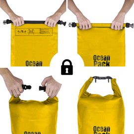 Dry Bag Waterproof Bag Sea 5L 10L 20L Waterproof Bag with Adjustable Shoulder Strap Waterproof Dry Bag/Sack Kayaking Boat Trip Canoe Fishing Rafting/Snowboarding, yellow, Dry Bag