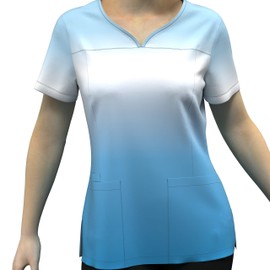 Stretch V-Neck Nursing Scrubs Top Moisture-Wicking & Odor-Control Durable Medical Uniform for Hospitals & Clinics