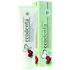 ECODENTA refreshing anti-plaque toothpaste with cranberry extract and Kalident, 100 ml(pack of 2)