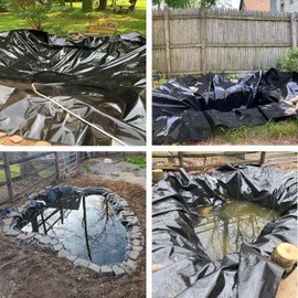 The Left Bridge Pond Liners, Heavy Duty Waterproof Tarpaulin 2x2m, Waterproof Membrane, Film for Dog Pond, Waterproof Pond Liner, for Small Wildlife Pond, for Waterproof Shed Roof, Thickness 0.2 mm