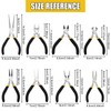 MFBJXC 8Pcs 4.5 Inch Mini Pliers Set,Long Nose Pliers,Diagonal Pliers,End