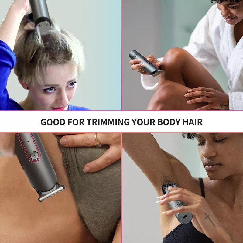 PRITECHS Recortadora de cabello para mujer, recortadora de bikini impermeable,