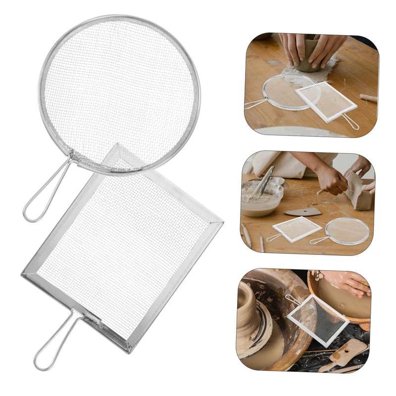 Operitacx Kitchen Sieves Strainers Fine Mesh Mud Sieve Pottery Tool