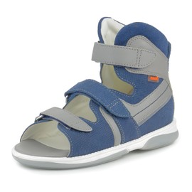 Memo Honos Orthopedic Corrective Ankle Brace Sandal, Blue, 37 (5 M US Big Kid)