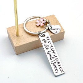 YXMN Sweet 16 Gifts For Her Daughter 16th Birthday Decorations Cute Keychains For Girls Sister Friends 16 Year Old Girl Gift Ideas Happy Birthday Sweet Sixteen Present Stocking Stuffers