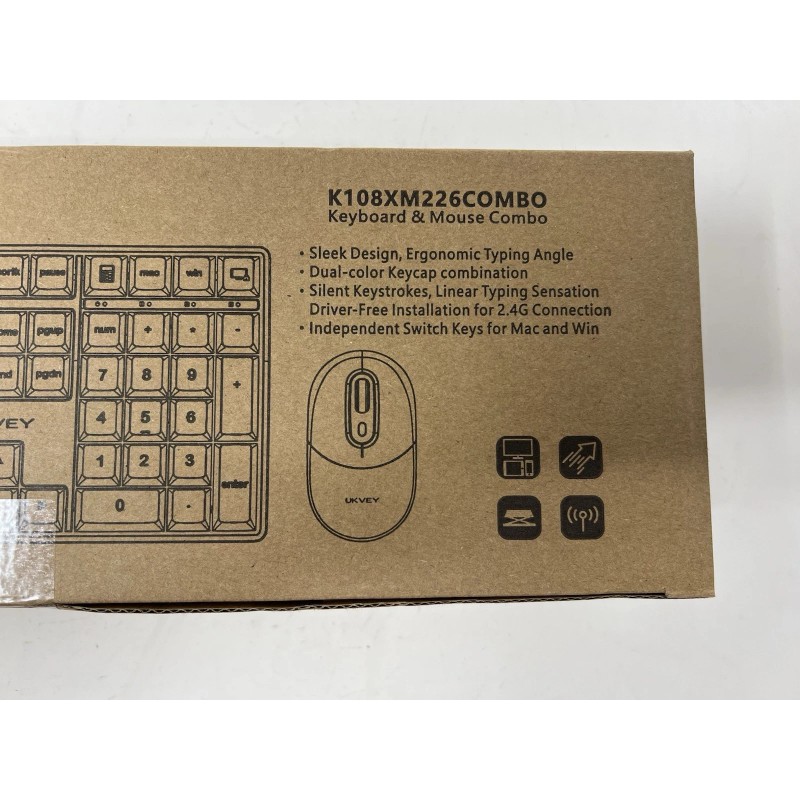 UKVEY Wireless Bluetooth Keyboard & Mouse for Mac & PC
