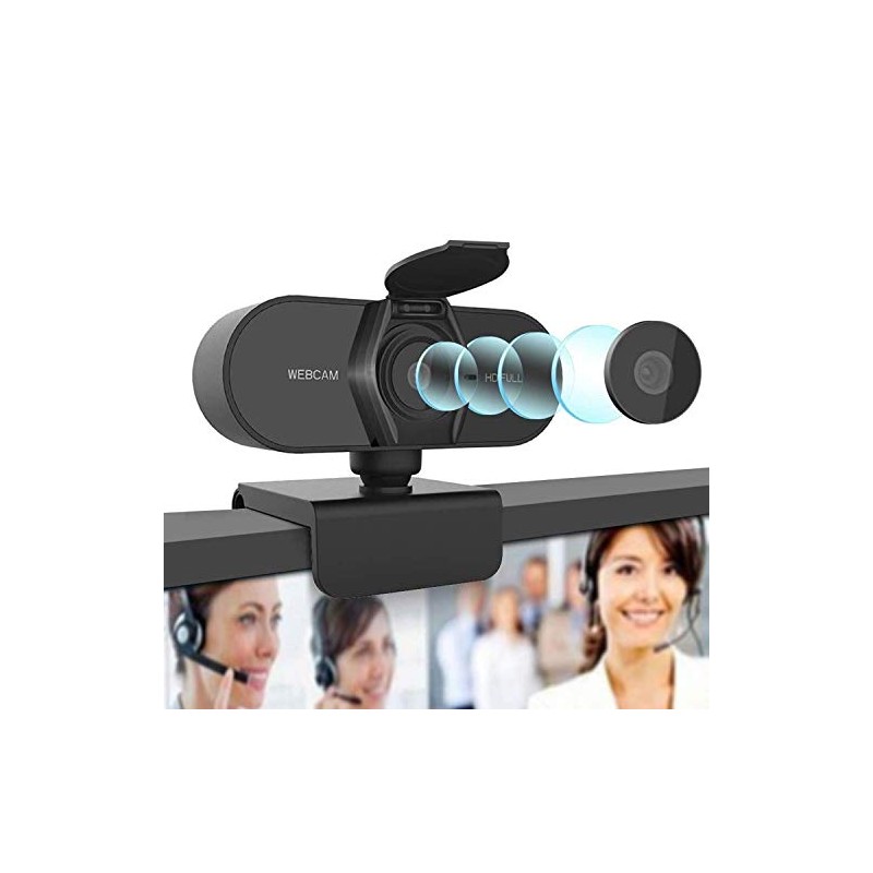 Salandens Webcam con micrófono, cámara Web HD 1080p, cámara Web