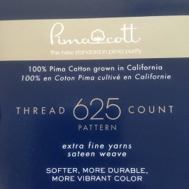 Wamsutta new Wamsutta 625 TC 100% Cotton KING Pillowcases LIGHT BLUE SCROLL PATTERN