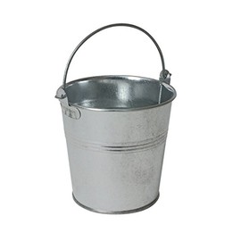 Genware NEV-GSB10 Serving Bucket, Galvanised Steel, 10 cm Ø