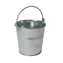 Genware NEV-GSB10 Serving Bucket, Galvanised Steel, 10 cm Ø
