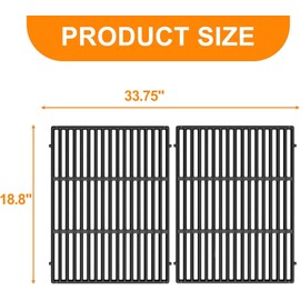 SafBbcue Crafted Cooking Grates for Weber Genesis 400 Series Genesis II E-410 E-415 E-435 Genesis E/S-435 Grills, Replacement for 7854 66097 66089, Cast Iron