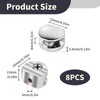 8 Pcs Glass Shelf Brackets, Glass Clamp Shelf Supports, Adjustable