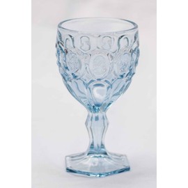 Fostoria 5-1/8" Wine Glass - Light Blue Cameo Moonstone (Discontinued 1982)
