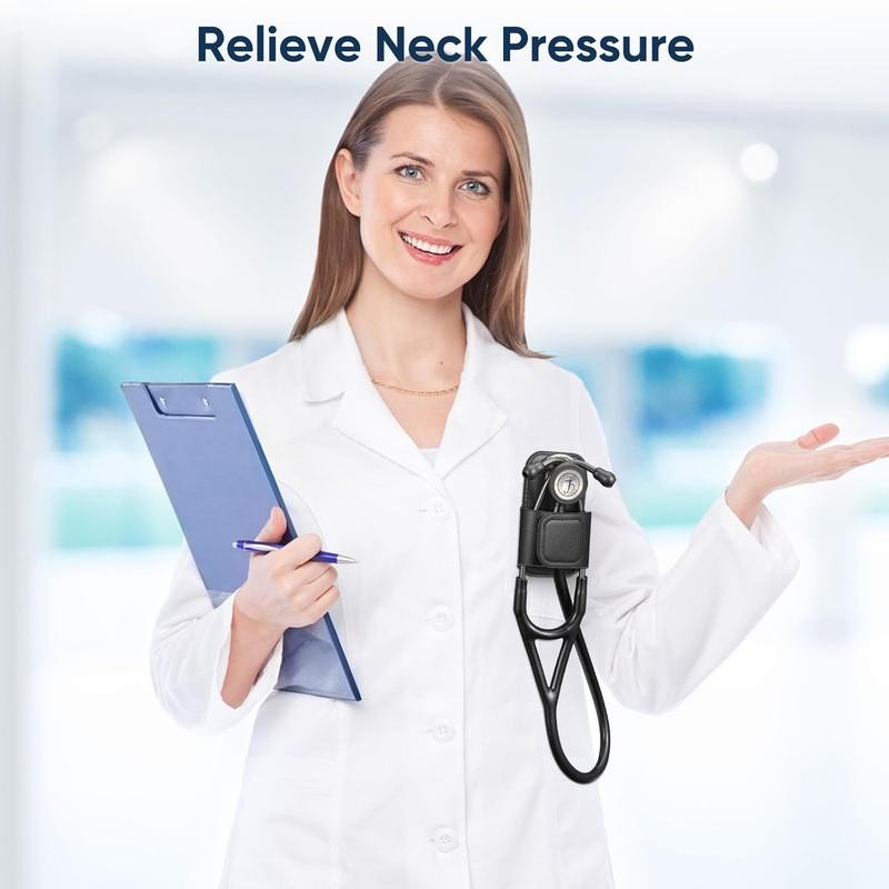 Stethoscope Holder Clip, PU Leather Stethoscope Hip Holder Lightweight Portable