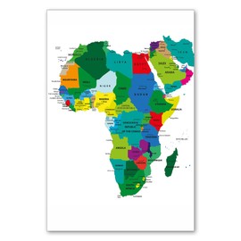 Postereck - 0936 - Political Map, Africa Near East Countries Continent - Teaching Classroom School Wall Poster Picture Wall Picture - Poster - DIN A4 - 21.0 cm x 29.7 cm