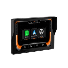 YCV Motorcycle Carplay Screen, Wireless CarPlay & Android Auto for Motorbike, 5" IP67 Waterproof Touchscreen, Carplay Motorcycle GPS Navigation, Dual Bluetooth, EQ, Siri and Google Assistant