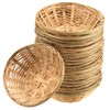JEUIHAU 12 PCS 10 Inch Bamboo Bread Basket, Round Wicker
